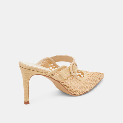 KEEKEE HEELS LT NATURAL WOVEN RAFFIA - Dolce Vita