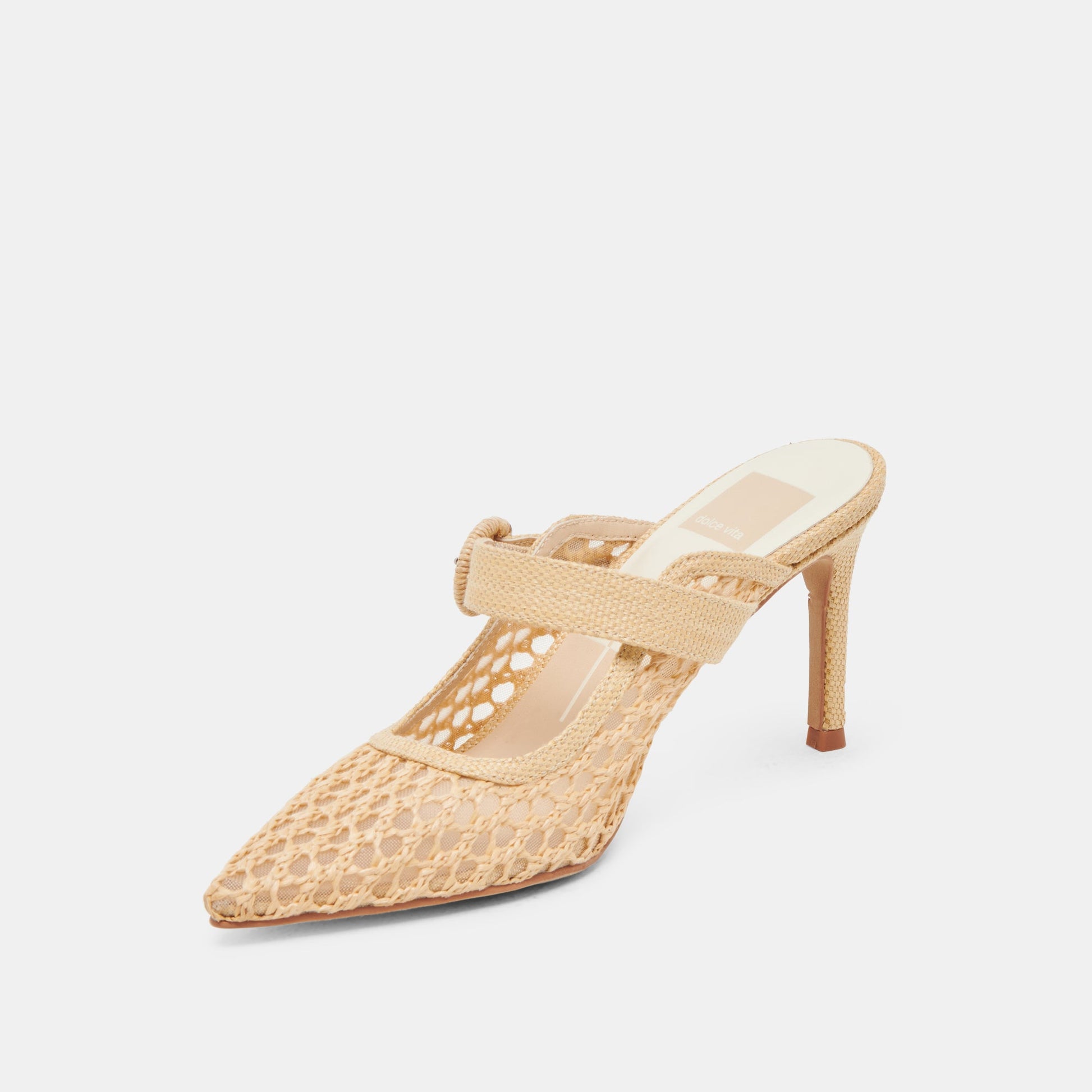 KEEKEE HEELS LT NATURAL WOVEN RAFFIA - Dolce Vita