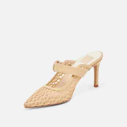 KEEKEE HEELS LT NATURAL WOVEN RAFFIA - Dolce Vita