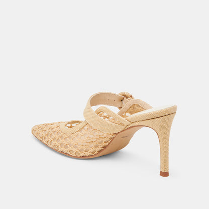 KEEKEE HEELS LT NATURAL WOVEN RAFFIA - Dolce Vita