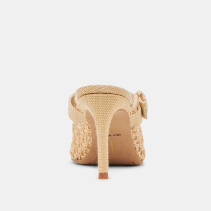 KEEKEE HEELS LT NATURAL WOVEN RAFFIA - Dolce Vita