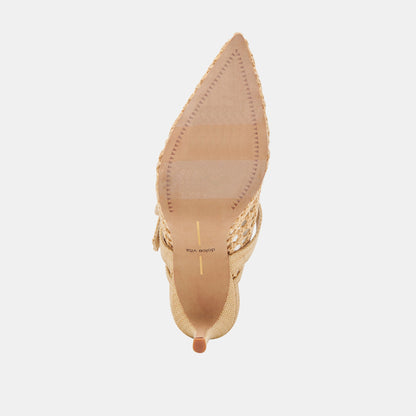 KEEKEE HEELS LT NATURAL WOVEN RAFFIA - Dolce Vita