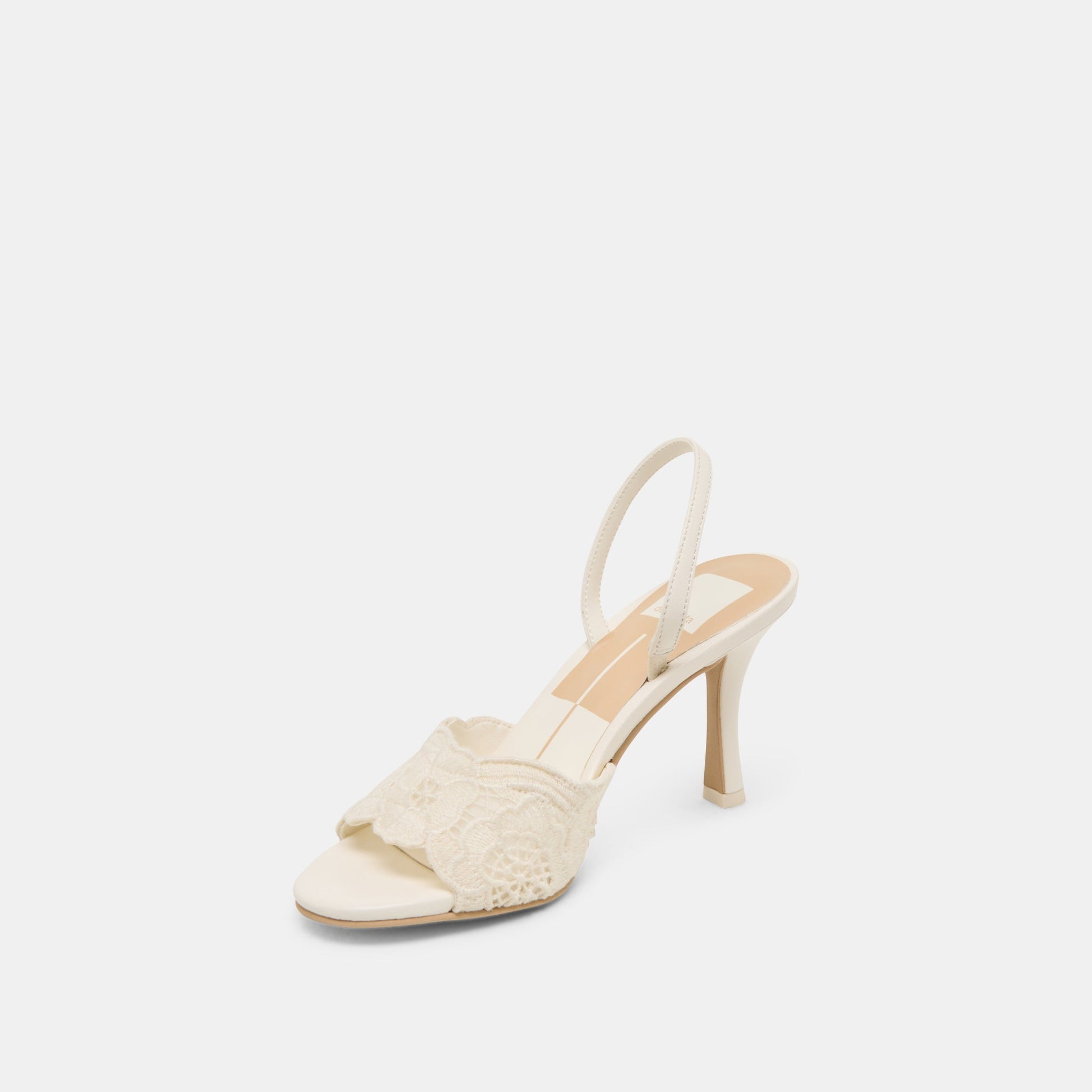 LARRA HEELS WHITE CROCHET - Dolce Vita