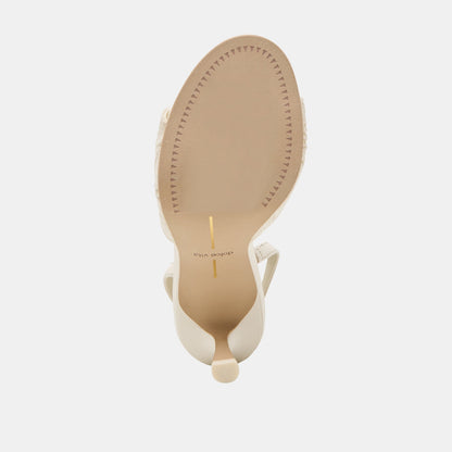 LARRA HEELS WHITE CROCHET - Dolce Vita