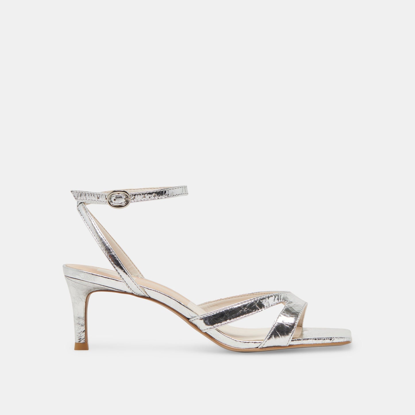 BECKI HEELS SILVER DISTRESSED LEATHER - Dolce Vita