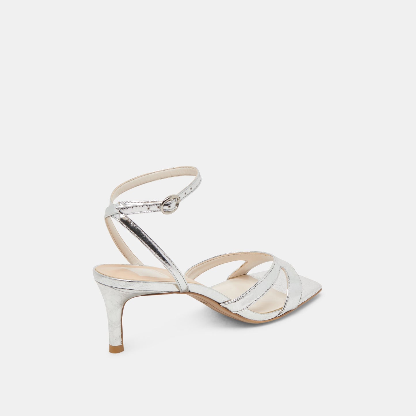 BECKI HEELS SILVER DISTRESSED LEATHER - Dolce Vita