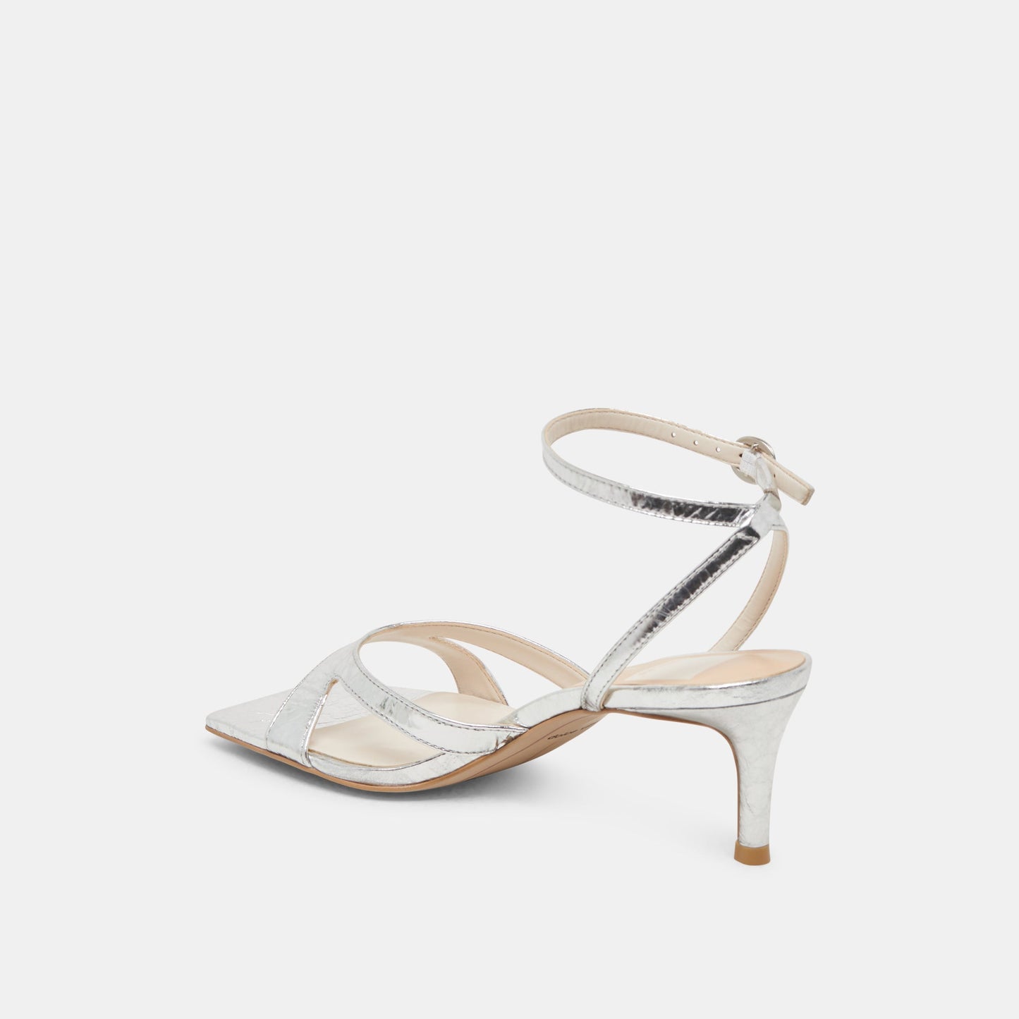BECKI HEELS SILVER DISTRESSED LEATHER - Dolce Vita