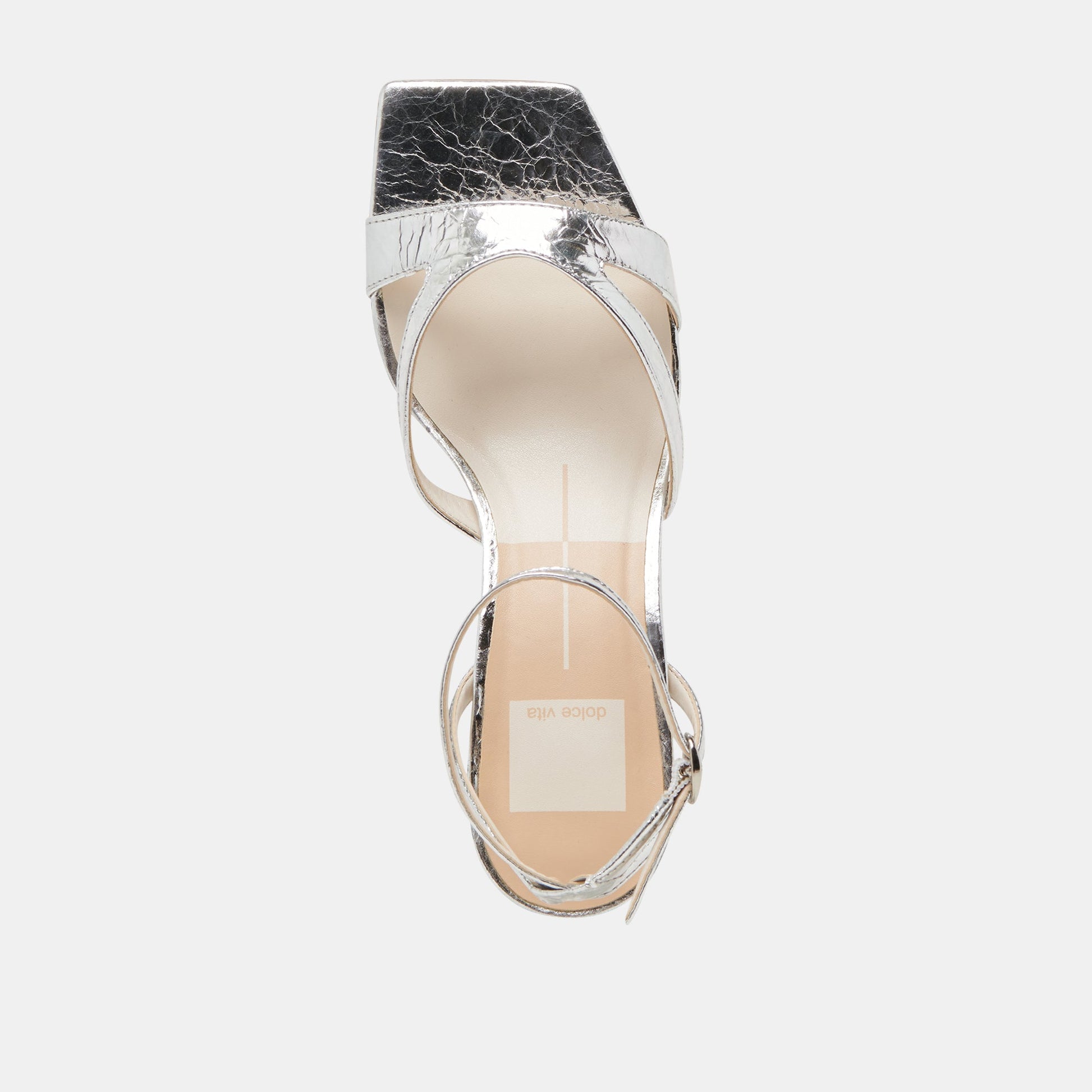 BECKI HEELS SILVER DISTRESSED LEATHER - Dolce Vita
