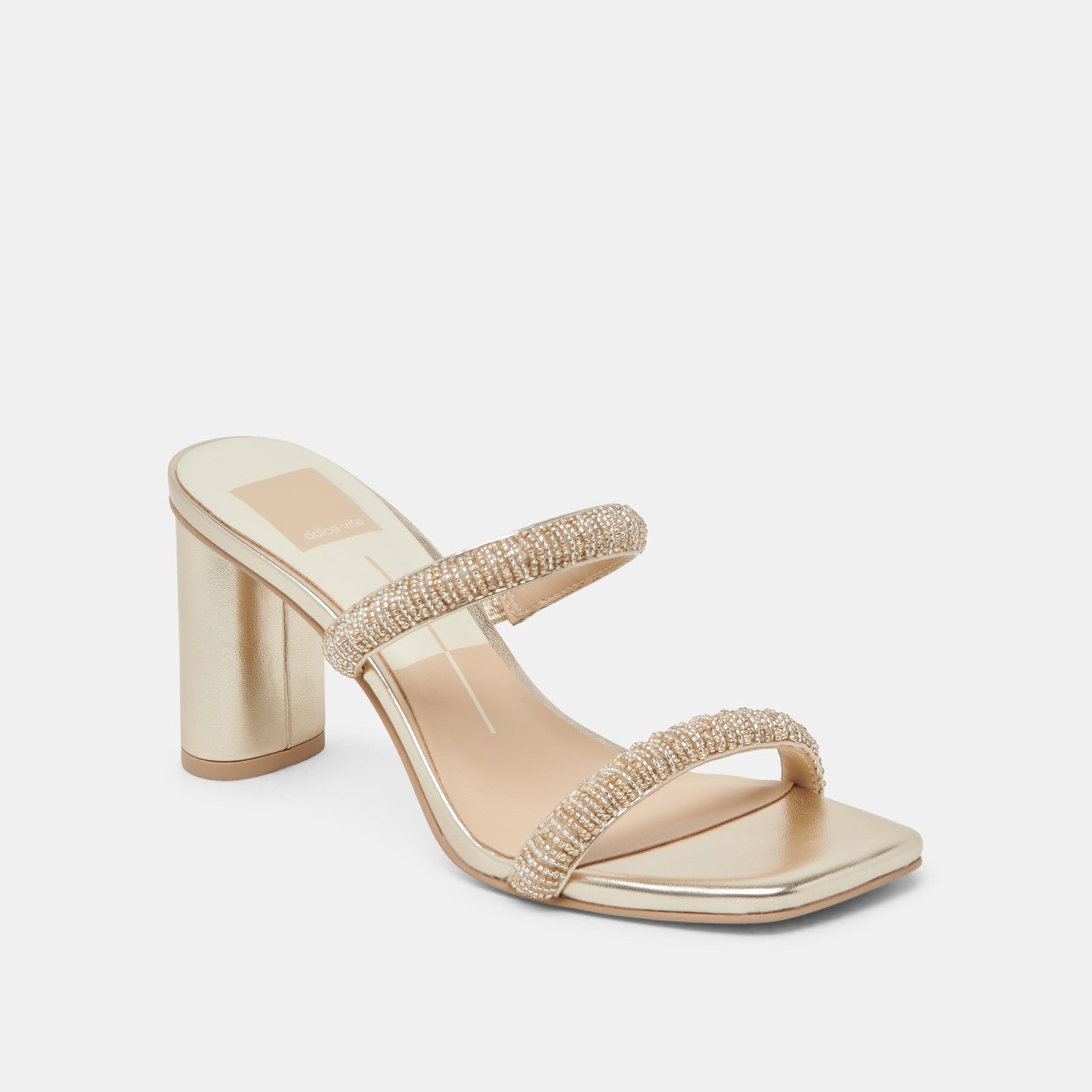 NOLAH HEELS GOLD MULTI BEADS - Dolce Vita