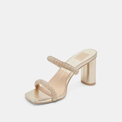 NOLAH HEELS GOLD MULTI BEADS - Dolce Vita