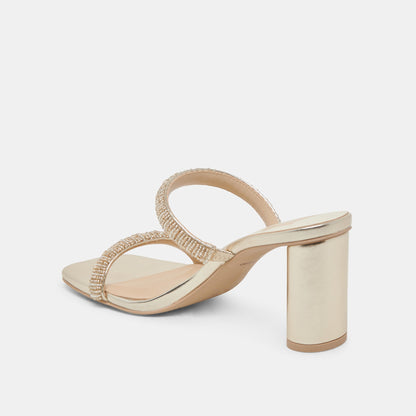 NOLAH HEELS GOLD MULTI BEADS - Dolce Vita