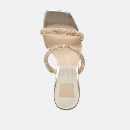 NOLAH HEELS GOLD MULTI BEADS - Dolce Vita