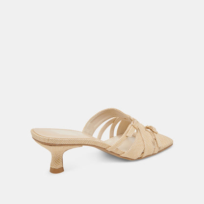 BRYANT HEELS NATURAL WOVEN RAFFIA - Dolce Vita