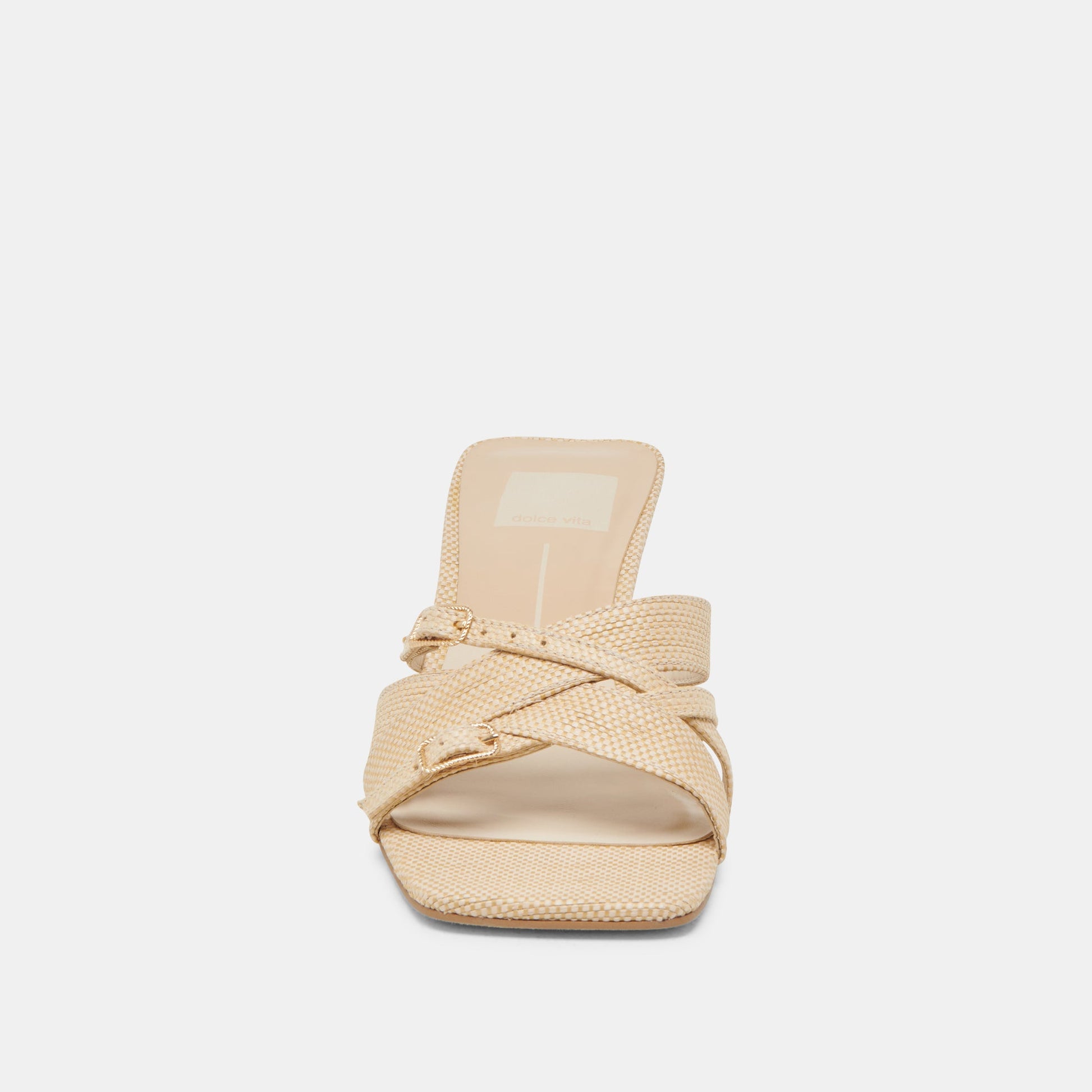 BRYANT HEELS NATURAL WOVEN RAFFIA - Dolce Vita