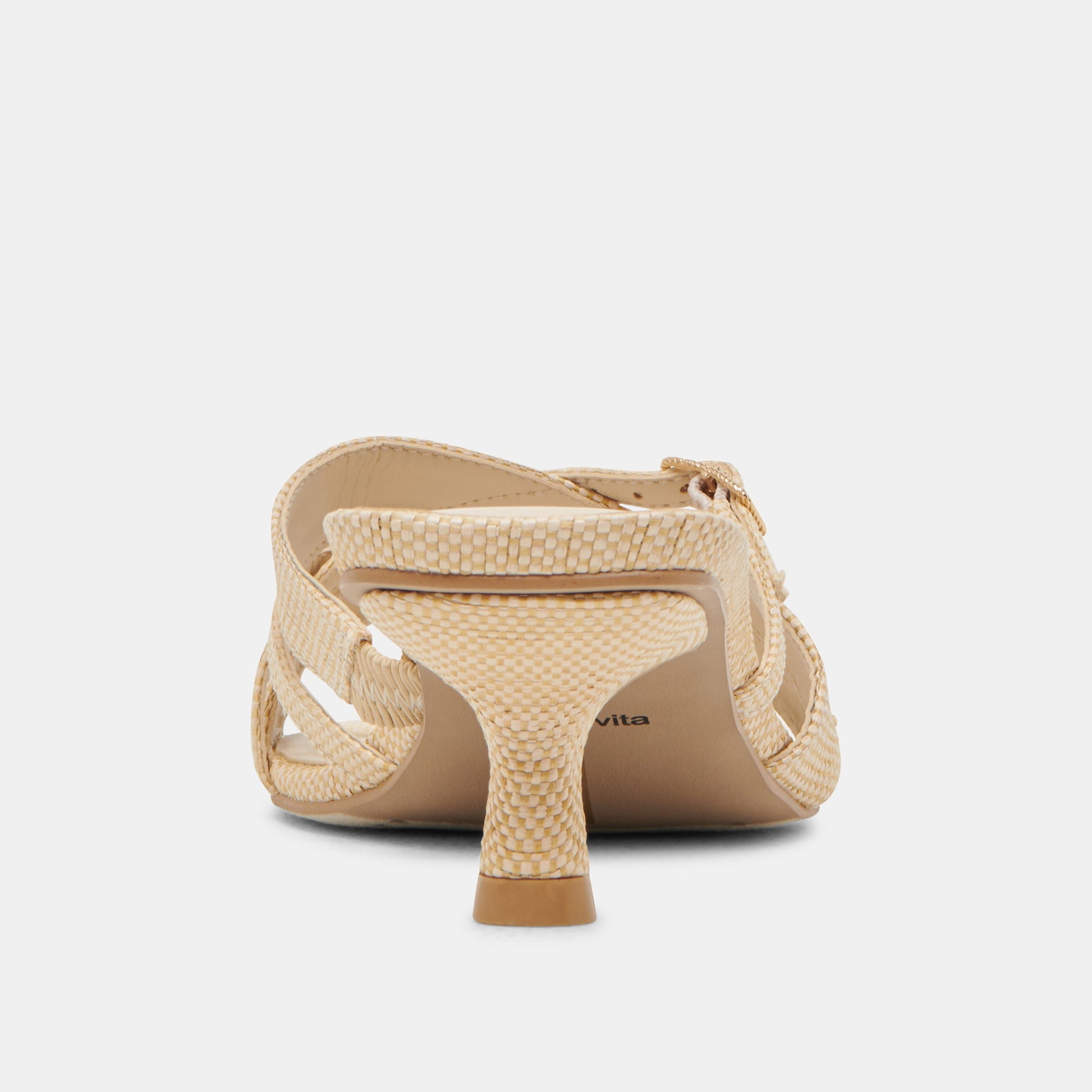 BRYANT HEELS NATURAL WOVEN RAFFIA - Dolce Vita