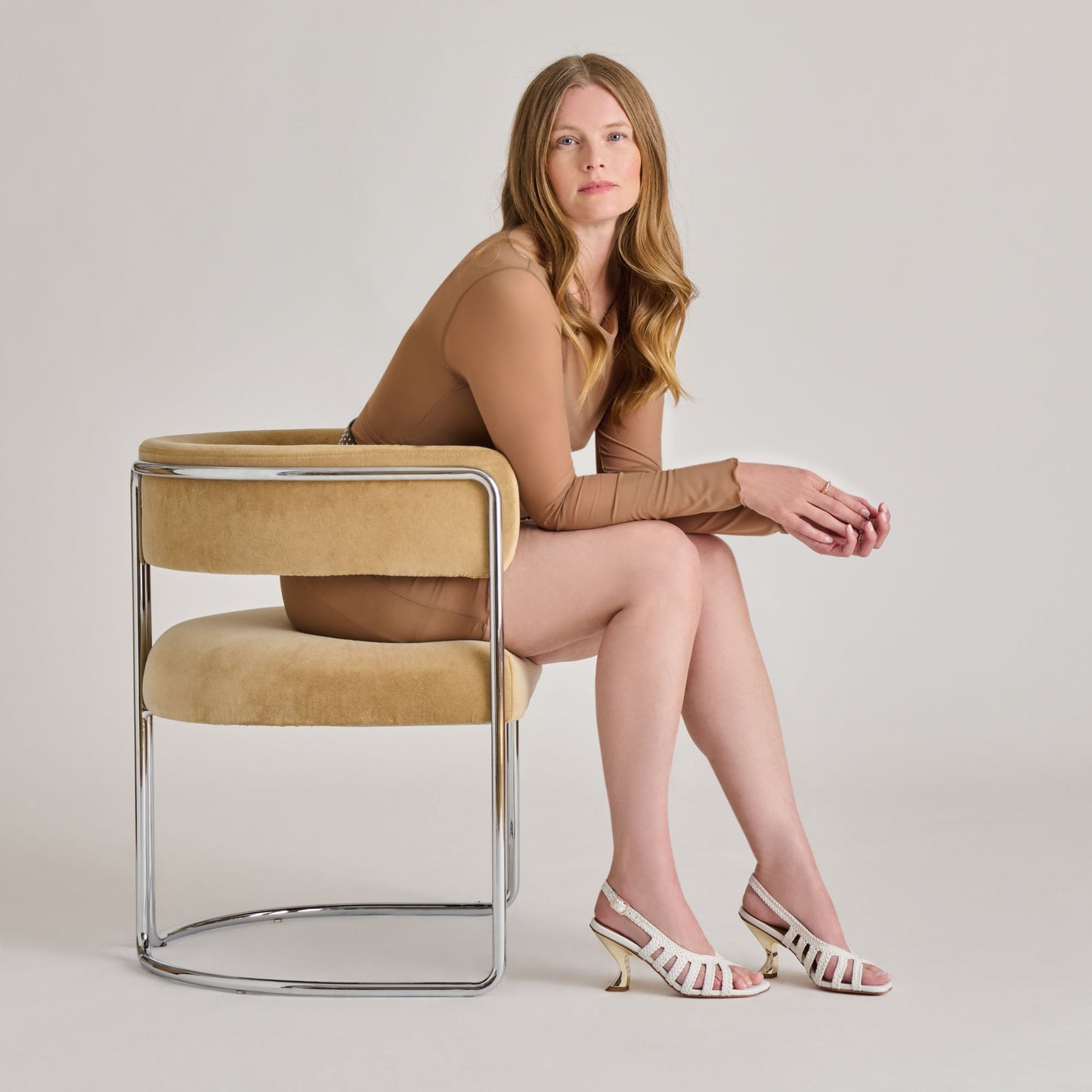 SICILY HEELS WHITE WOVEN LEATHER - Dolce Vita