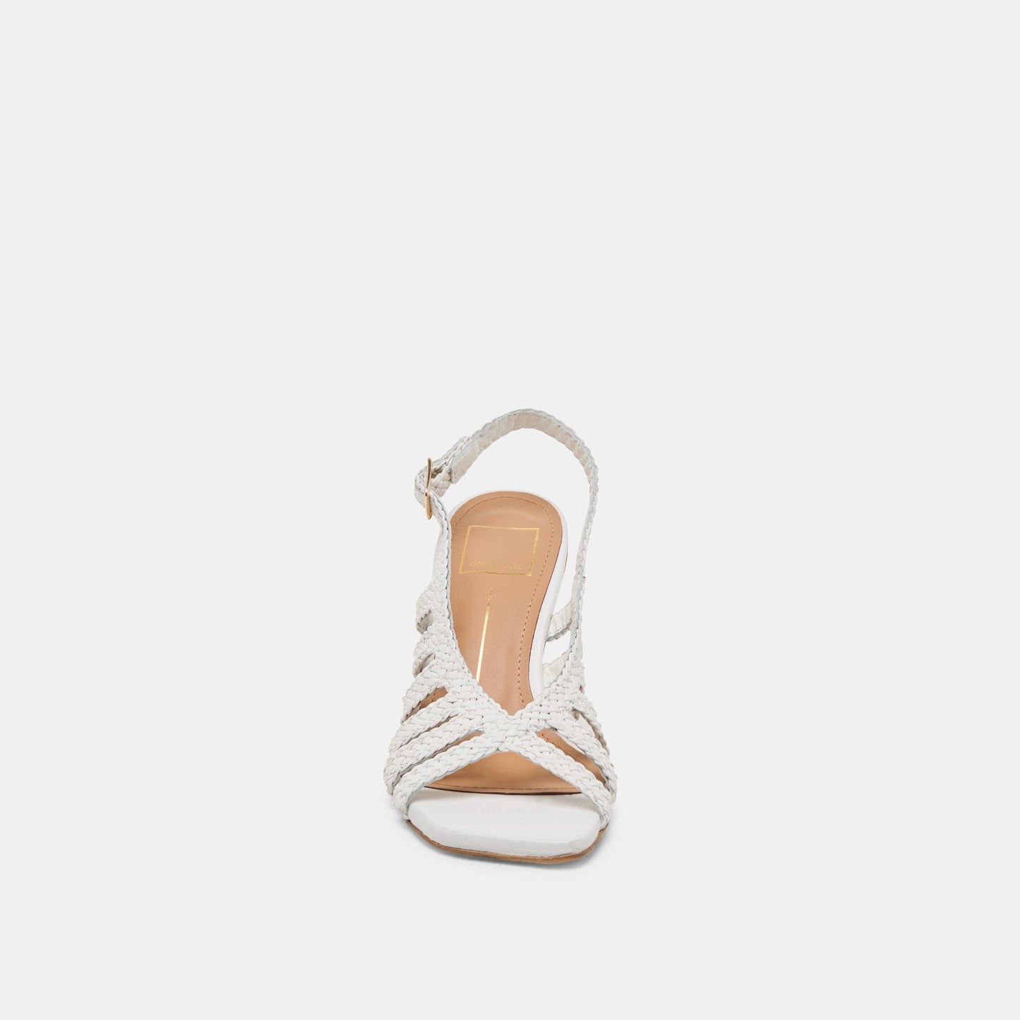 SICILY HEELS WHITE WOVEN LEATHER - Dolce Vita