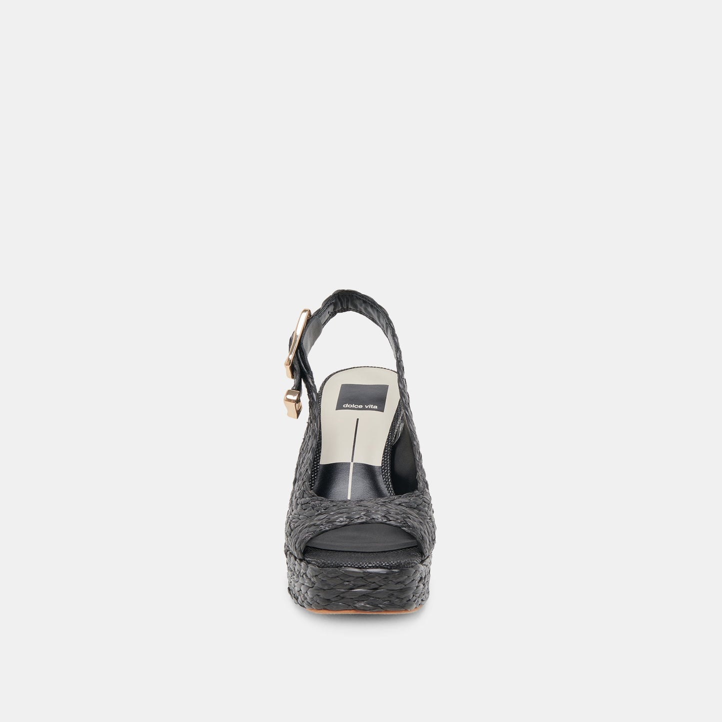 FLORES HEELS ONYX RAFFIA - Dolce Vita