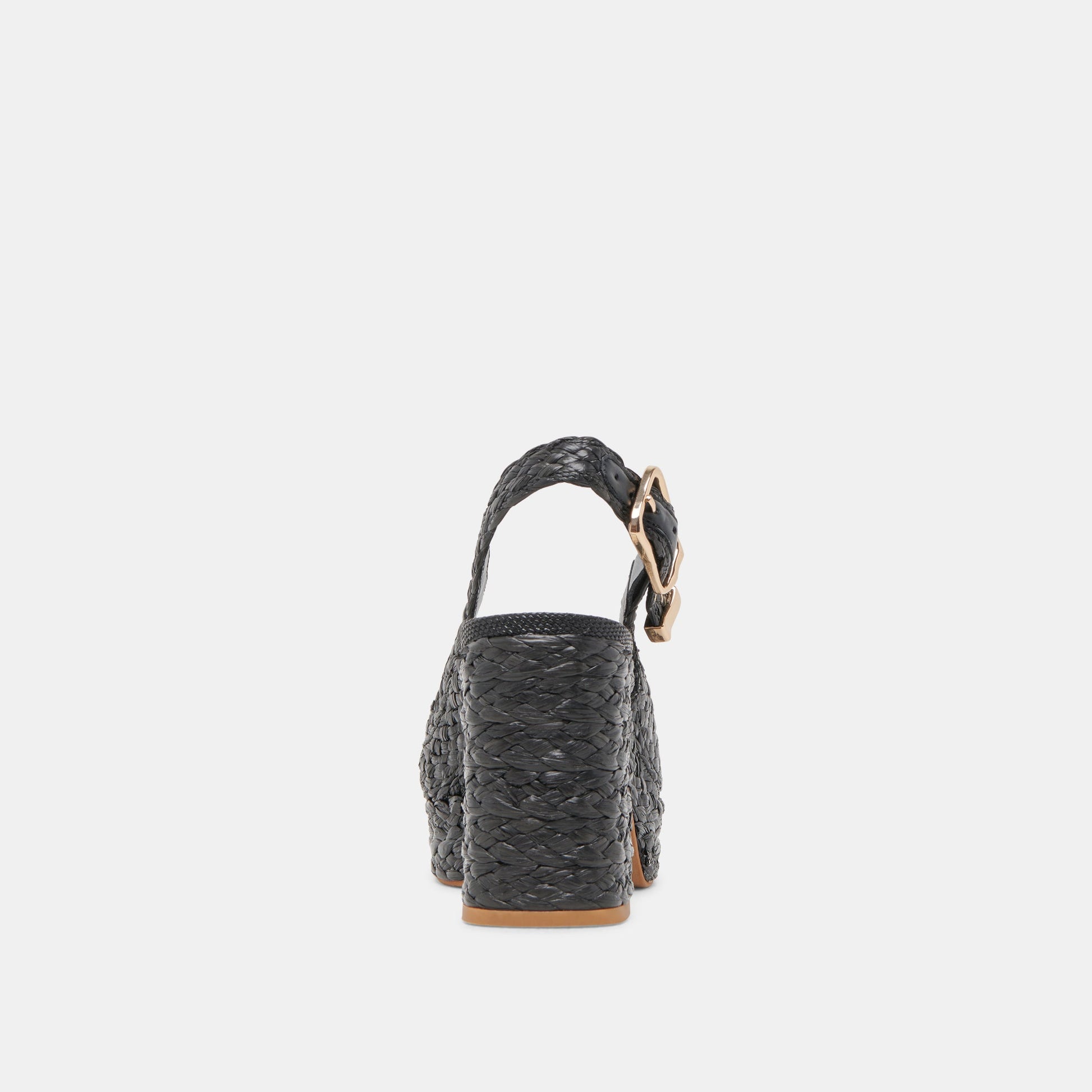 FLORES HEELS ONYX RAFFIA - Dolce Vita