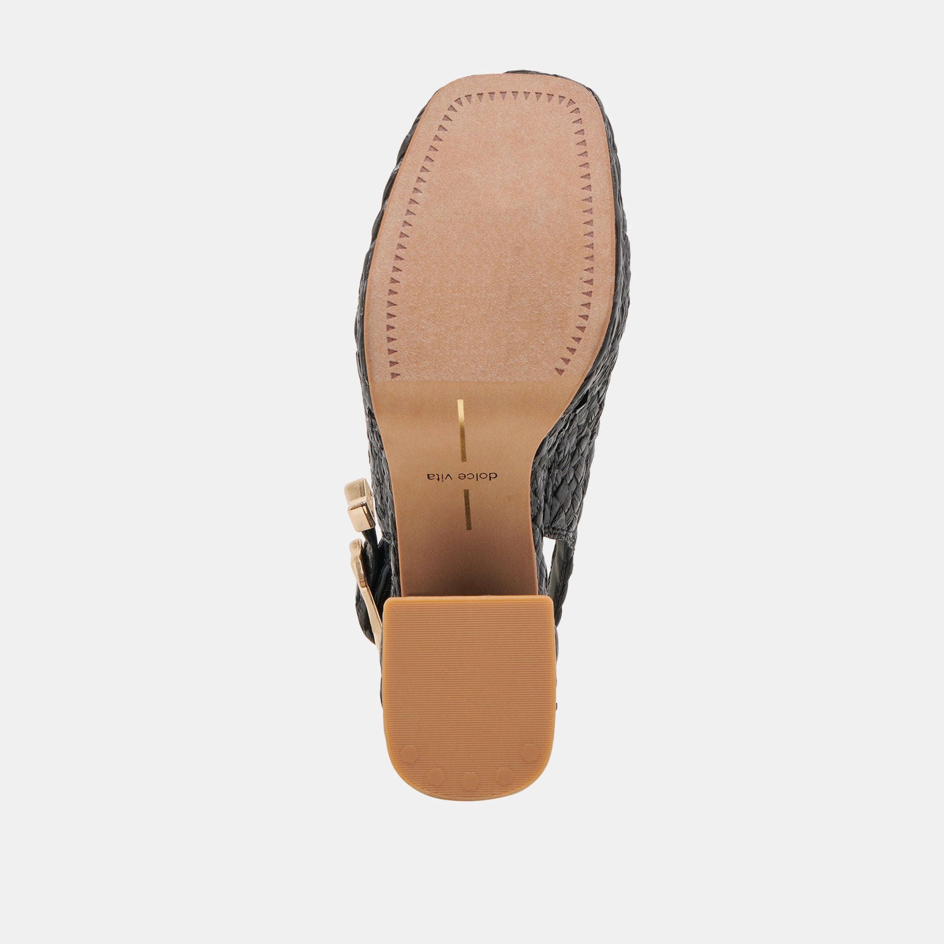 FLORES HEELS ONYX RAFFIA - Dolce Vita