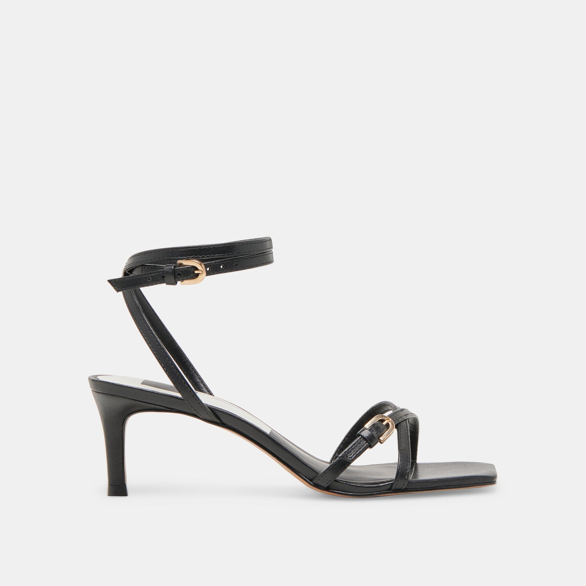 BAMBY HEELS BLACK LEATHER - Dolce Vita