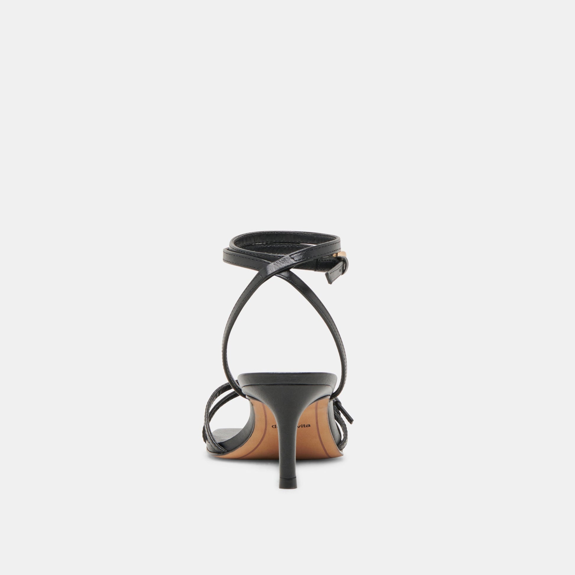 BAMBY HEELS BLACK LEATHER - Dolce Vita