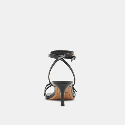 BAMBY HEELS BLACK LEATHER - Dolce Vita