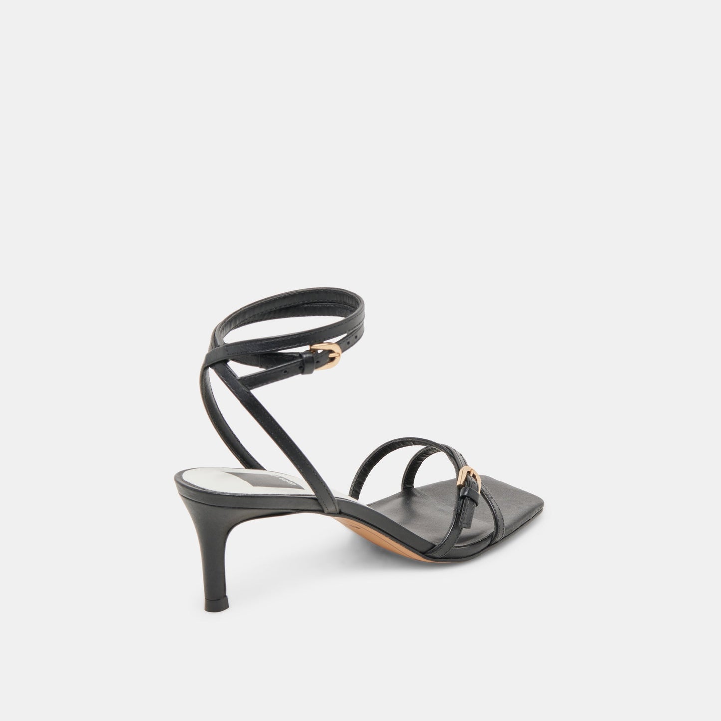 BAMBY HEELS BLACK LEATHER - Dolce Vita