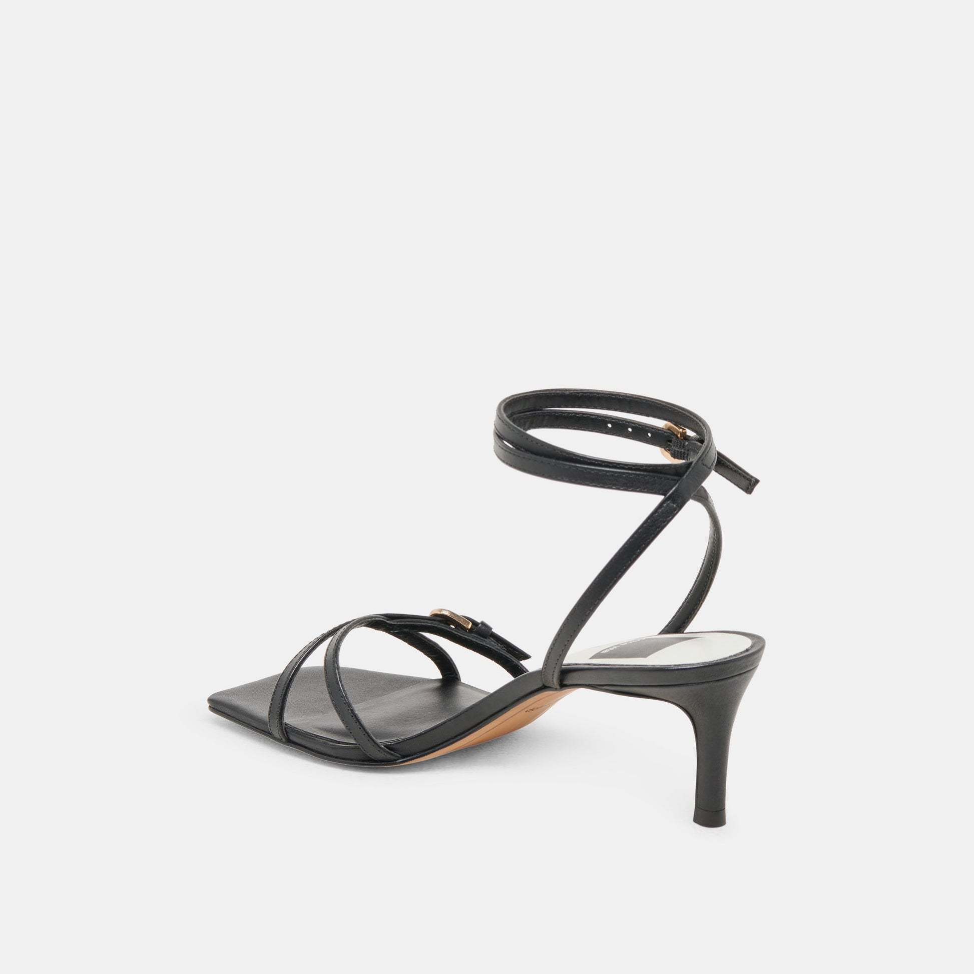 BAMBY HEELS BLACK LEATHER - Dolce Vita