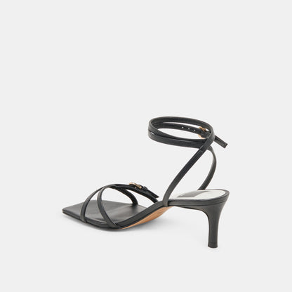 BAMBY HEELS BLACK LEATHER - Dolce Vita
