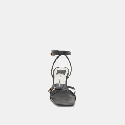 BAMBY HEELS BLACK LEATHER - Dolce Vita