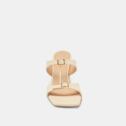 SHANE HEELS LIGHT YELLOW CRINKLE PATENT - Dolce Vita