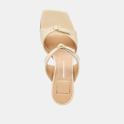 SHANE HEELS LIGHT YELLOW CRINKLE PATENT - Dolce Vita