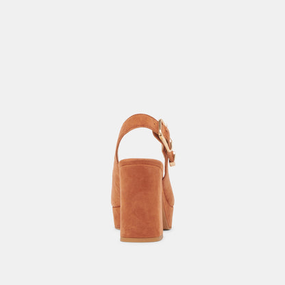 FLORES HEELS CARAMEL SUEDE - Dolce Vita
