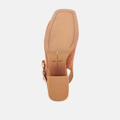 FLORES HEELS CARAMEL SUEDE - Dolce Vita