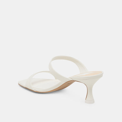 Genora White Leather Heels - Dolce Vita
