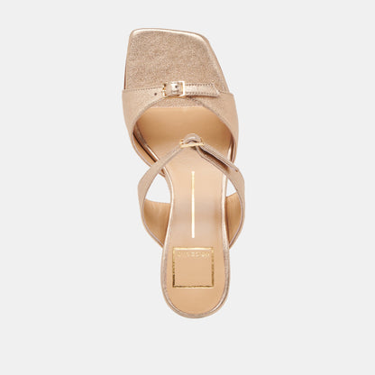 SHANE HEELS GOLD METALLIC LEATHER - Dolce Vita