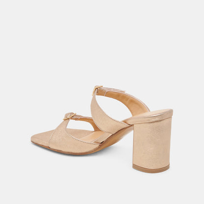 SHANE HEELS GOLD METALLIC LEATHER - Dolce Vita