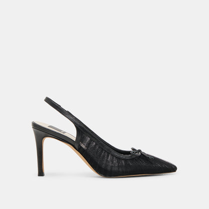 Yela Black Tulle Heels - Dolce Vita