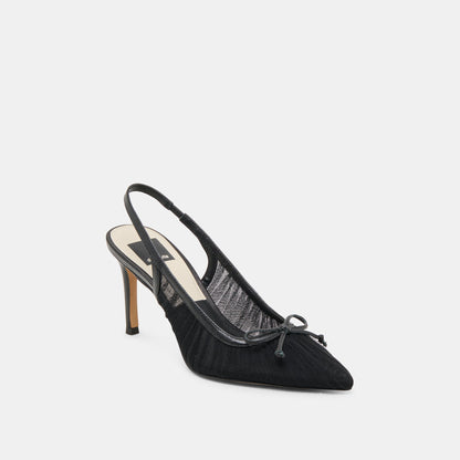 Yela Black Tulle Heels - Dolce Vita