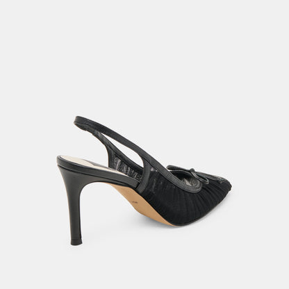 Yela Black Tulle Heels - Dolce Vita