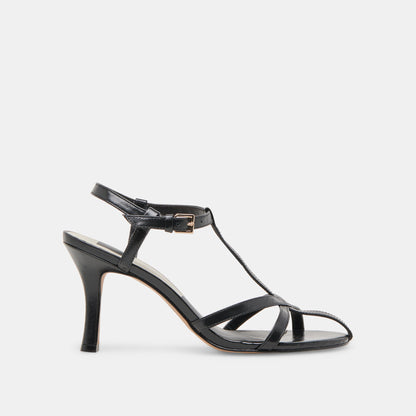 LIANE HEELS MIDNIGHT CRINKLE PATENT - Dolce Vita