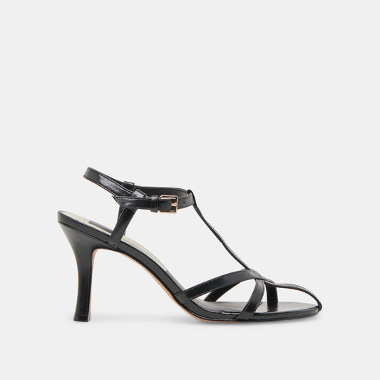 LIANE HEELS MIDNIGHT CRINKLE PATENT - Dolce Vita