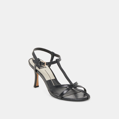LIANE HEELS MIDNIGHT CRINKLE PATENT - Dolce Vita