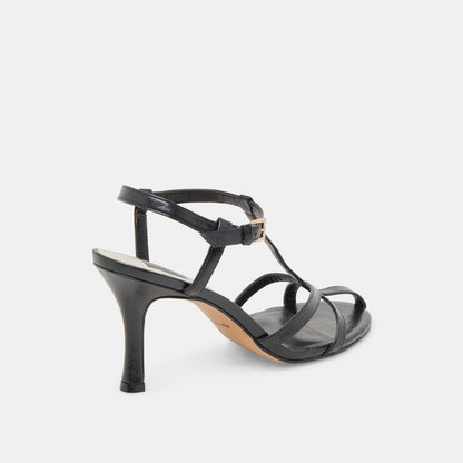 LIANE HEELS MIDNIGHT CRINKLE PATENT - Dolce Vita