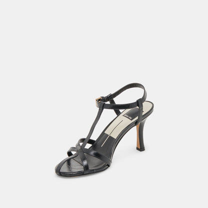 LIANE HEELS MIDNIGHT CRINKLE PATENT - Dolce Vita