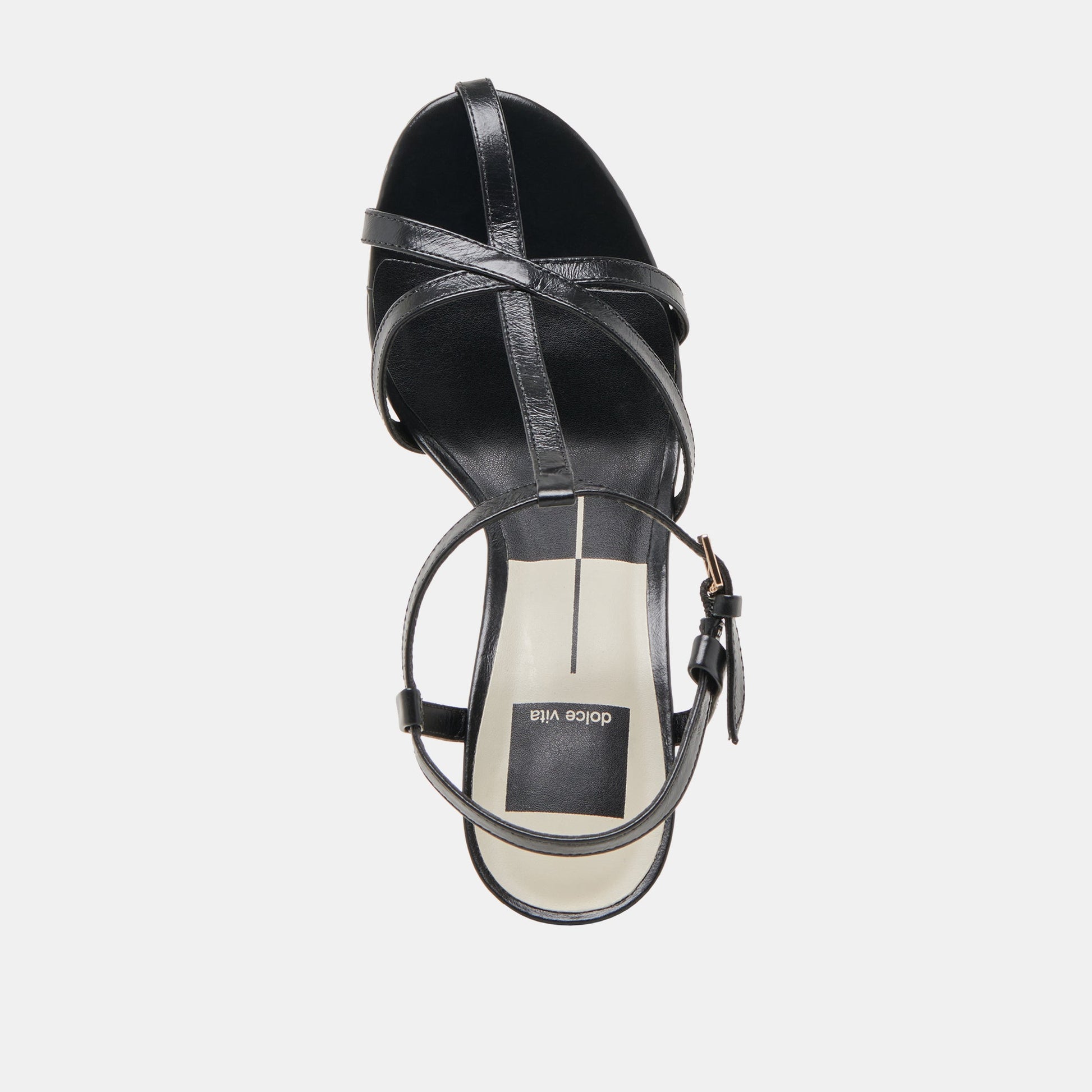 LIANE HEELS MIDNIGHT CRINKLE PATENT - Dolce Vita