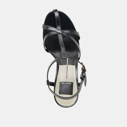 LIANE HEELS MIDNIGHT CRINKLE PATENT - Dolce Vita