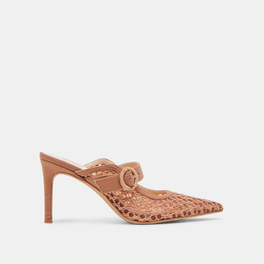 KEEKEE HEELS SADDLE WOVEN RAFFIA - Dolce Vita