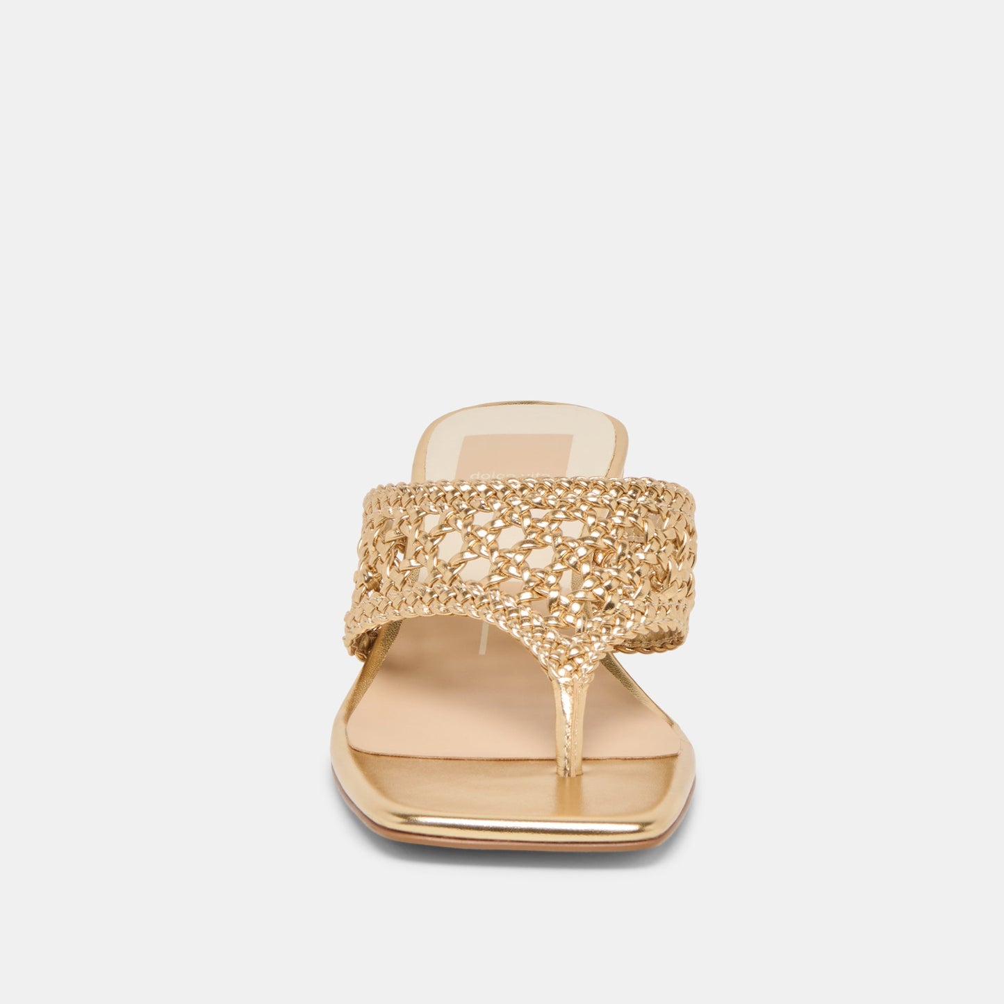 Barlo Gold Woven Stella Heels - Dolce Vita